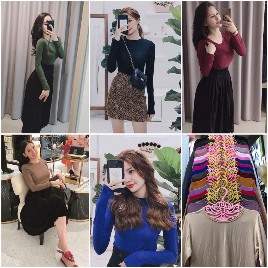 (SALE) Áo phông thun tay dài chuẩn Thái Lan mềm mát mịn FREESIZE