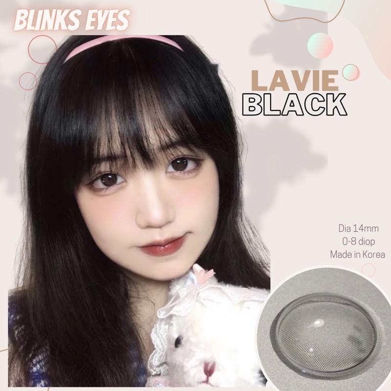 [ NEW ] LAVIE BLACK LENS( 0-8 độ ) - Kính áp tròng Hàn Quốc