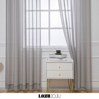 Lozujoju Pure color Modern home decor  Tulle  bedroom living room Sheer curtains