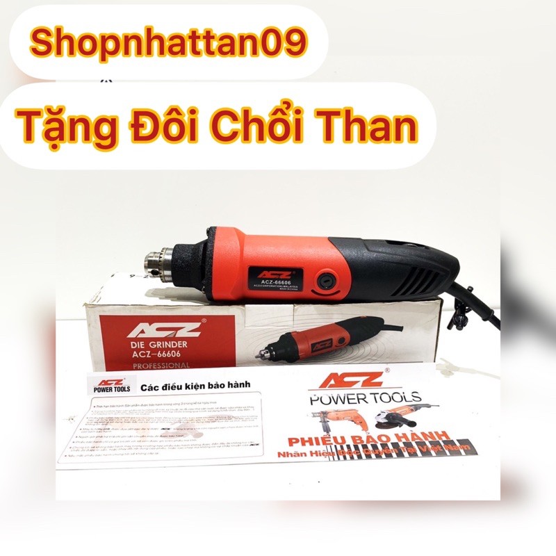 Máy Khoan Thăng -   Mài khuôn 400W ACZ 66606 Tặng kèm Đôi chổi than