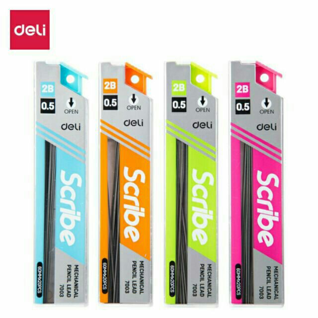 Ruột chì bấm deli 0.5mmvà 0.7 mmhàng chính hãng