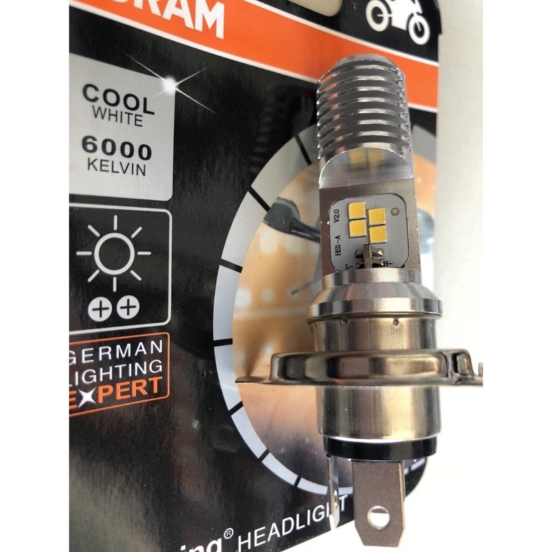 Bóng đèn led OSRAM chính hãng chân H4 ( 3 chân) - Đèn xe máy