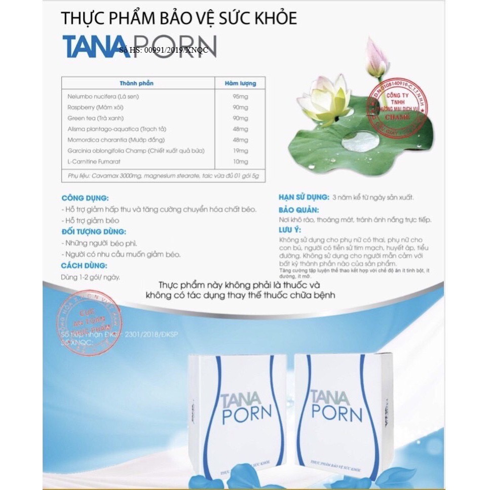 Giảm cân Tanaporn/ Cam kết giảm béo hiệu quả,Chính hãng ,An toàn/ Thực phẩm bảo vệ sức khỏe | BigBuy360 - bigbuy360.vn