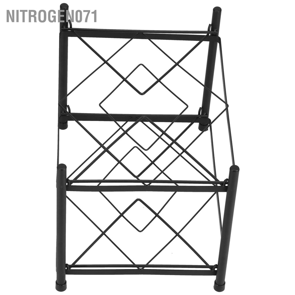 Kệ Để Đồ Đa Năng Inox Sơn đen tĩnh điện nhiều lớp an toàn, Giá để nồi nhà bếp đỡ chảo đứng miễn phí Nitrogen071