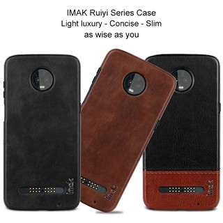 Imak Luxury Ruiyi Case for Moto Z3 /Z3 Play Case PC+PU Leather Case Back Cover