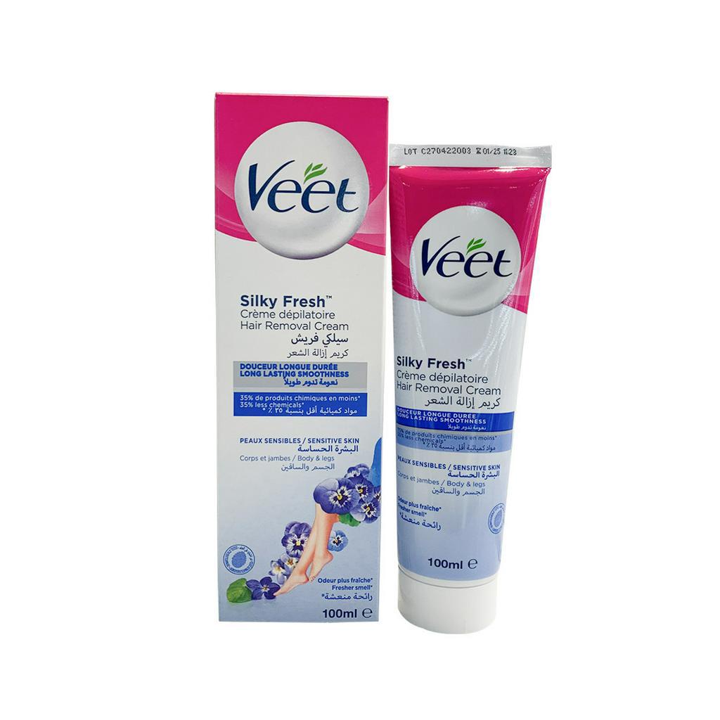 Kem tẩy lông VEET pháp 100ml cho da thường và da nhạy cảm chính hãng