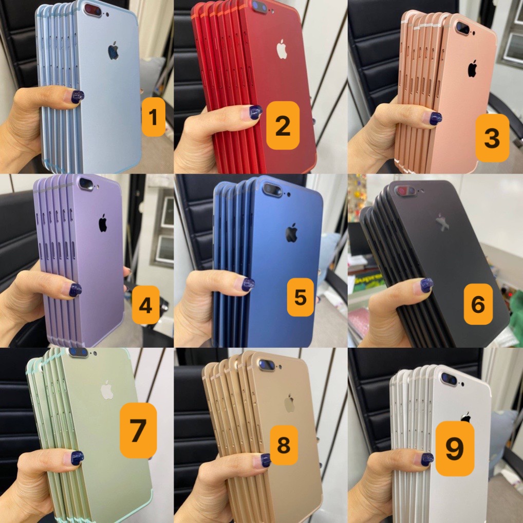 vỏ sườn thay thế dành cho iphone 7plus viền vuông mẫu mới cực chất