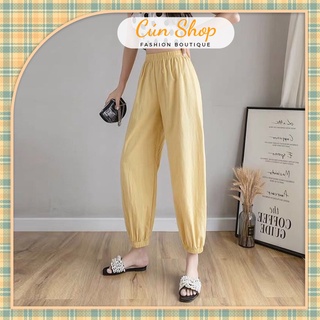 Quần đũi ống suông bo chun gấu dáng thể thao năng động - Cún Shop