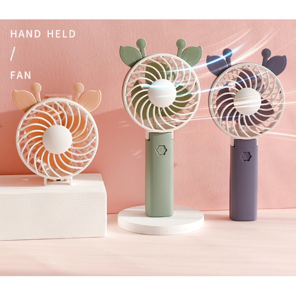 [XỊN_RẺ] Quạt Mini Fan Chính Hãng Siêu Mát Kèm Dây Sạc Tai Thú Có Thể Gập Để Bàn