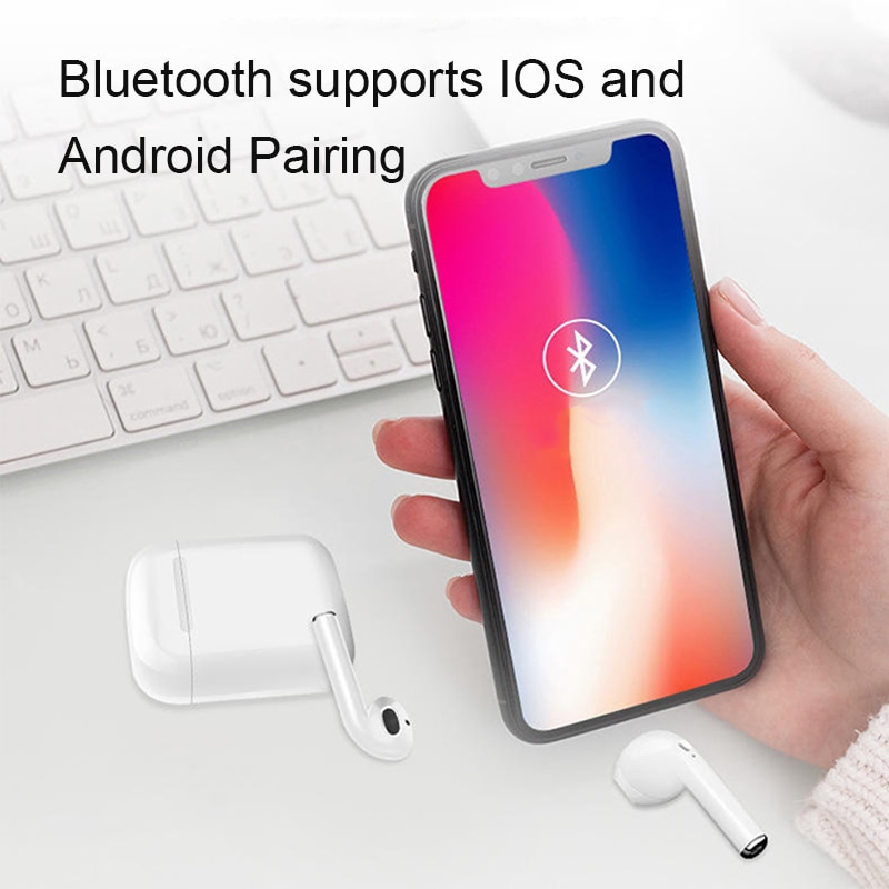 Tai nghe bluetooth không dây i9s TWS mini kèm hộp sạc cho iPhone Android | BigBuy360 - bigbuy360.vn