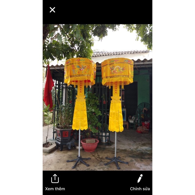 Tàn che - lọng thêu rồng