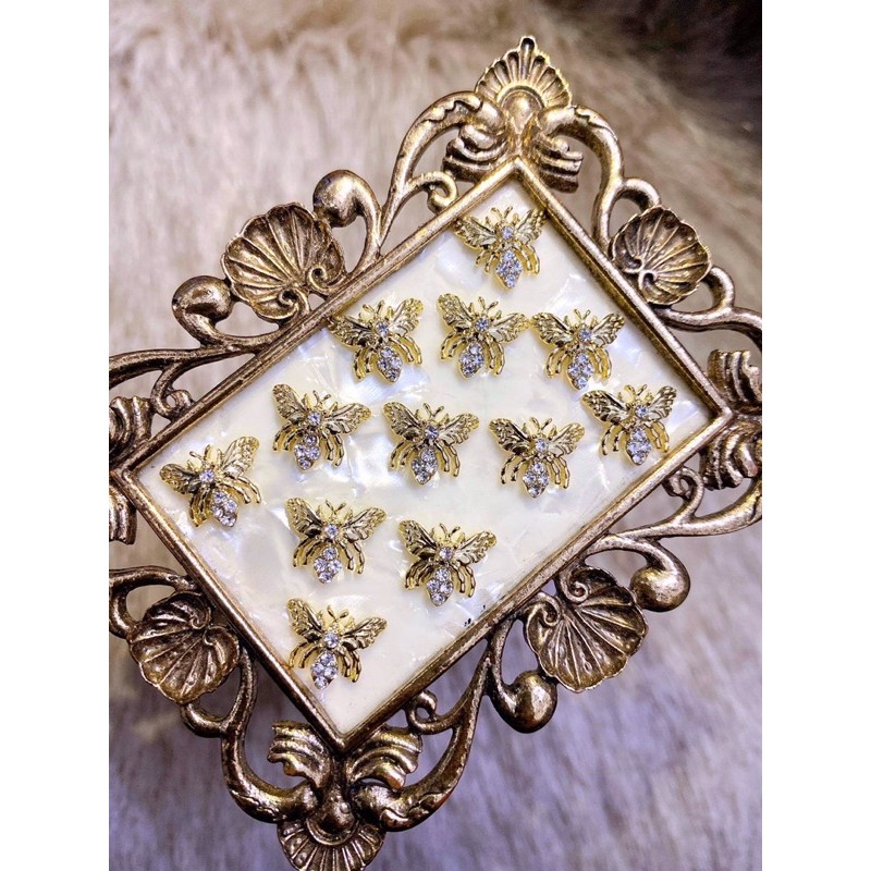 Charm nail - Charm chị ong nâu nâu nâu nâu