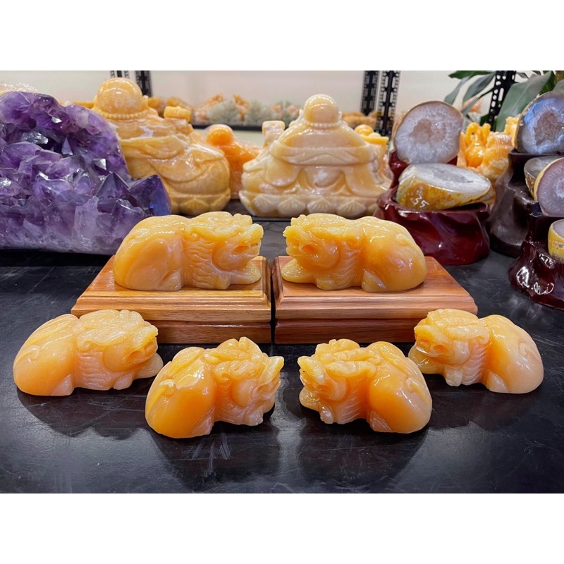 Cặp Tỳ Hưu Mông To Đá Ngọc Hoàng Long Phong Thuỷ