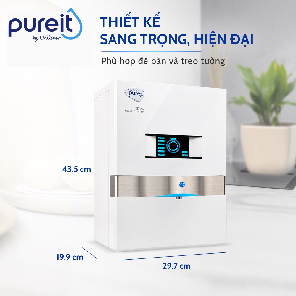 [ 25.10-27.10 QUÀ TẶNG 800K | MIỄN PHÍ LẮP ĐẶT | BẢO HÀNH 12 THÁNG ] Máy Lọc Nước Treo tường/ để bàn Pureit Ultima Trắng