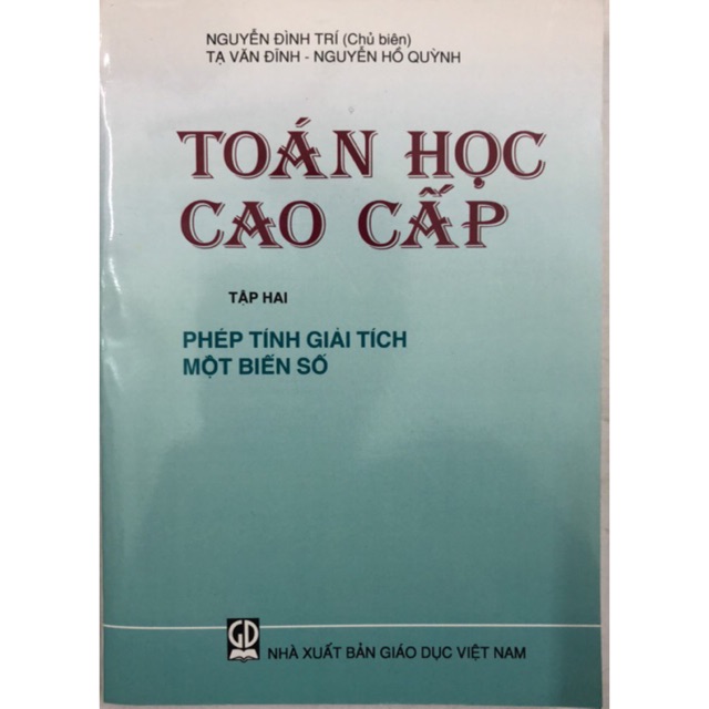 Sách - Toán học cao cấp Tập 2: Phép tính giải tích một biến số