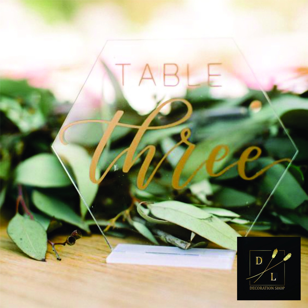 Thẻ Số Bàn Mica Cao Cấp