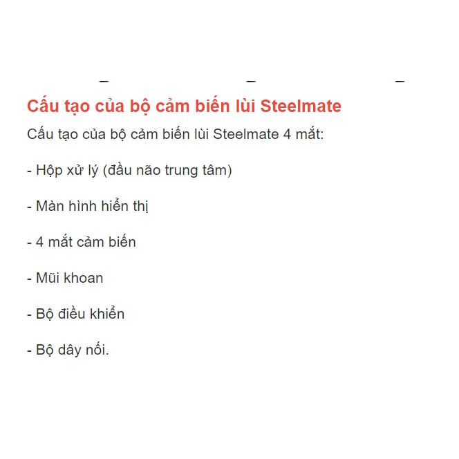 Cảnh báo va chạm phía sau khu lùi xe ô tô, xe hơi - Cảm biến lùi 4 mắt STEELMATE MTSMR4, bảo hành 3 năm