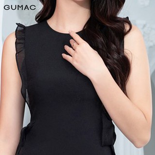 Đầm nữ sát nách phối bèo DA9237 GUMAC