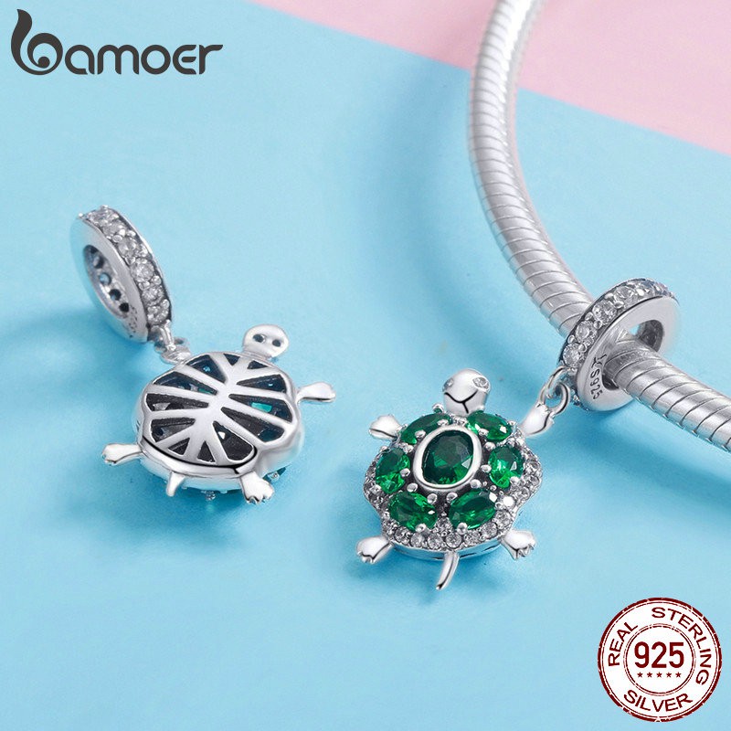 Bamoer Mặt Dây Chuyền Bạc 925 Hình Chú Rùa Charms