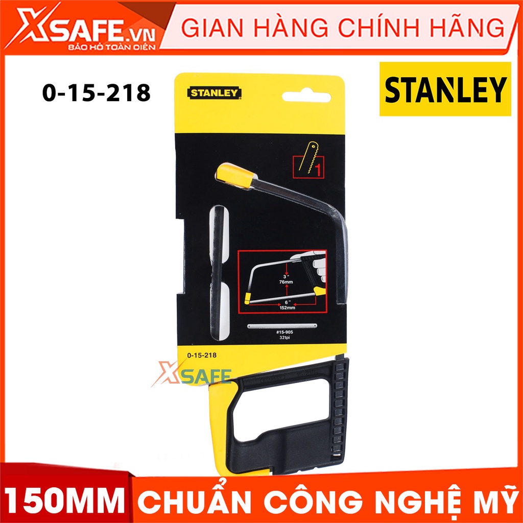Cưa cầm tay STANLEY 0-15-218 150mm Cưa tay Stanley tay cầm êm ái, lưỡi cưa thép cao cấp chuyên dùng cưa gỗ, kim loại,...