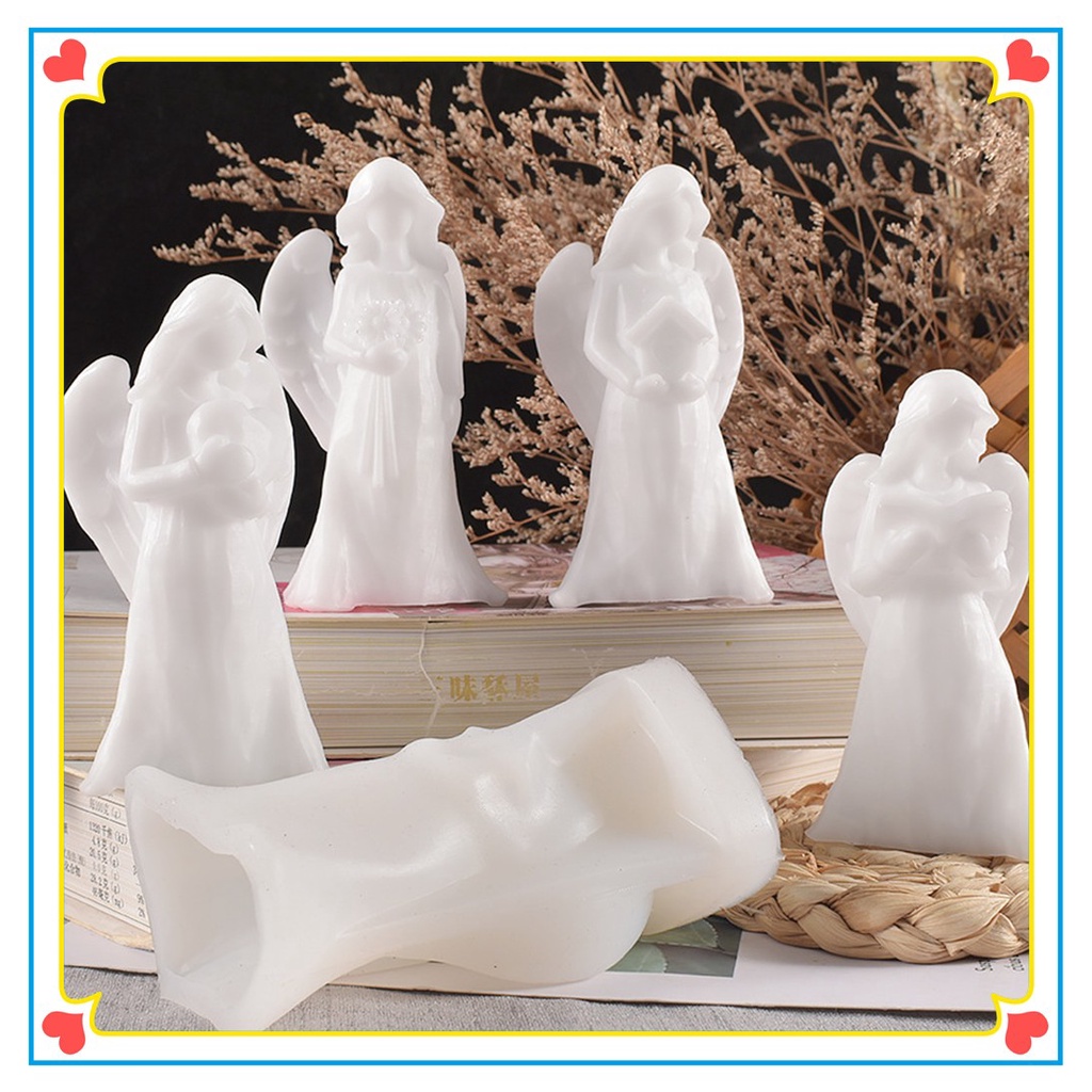 Khuôn Silicone Làm Nến Hình Thiên Thần & Đôi Cánh Xinh Xắn