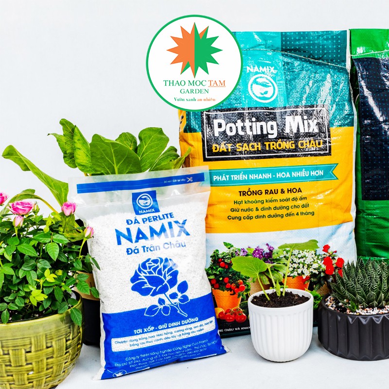 Đá Perlite - Đá Trân Châu Namix trồng cây  - Giá thể trồng cây cao cấp, tơi xốp, nhẹ