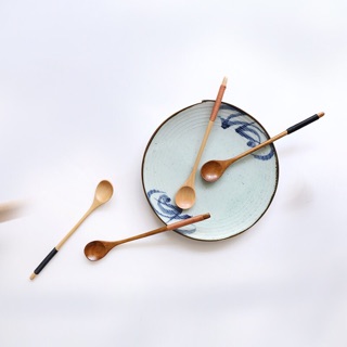 Thìa gỗ cán dài phong cách vintage (thìa gỗ, muỗng gỗ cao cấp)