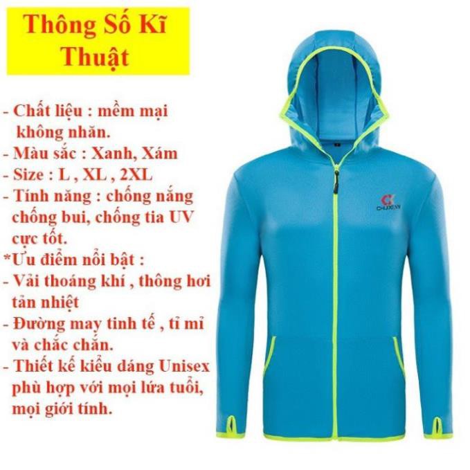 Áo Chống Nắng Nam Áo Chống Nắng Toàn Thân Chống Tia UV  NCDS5 đồ câu FISHING_HD