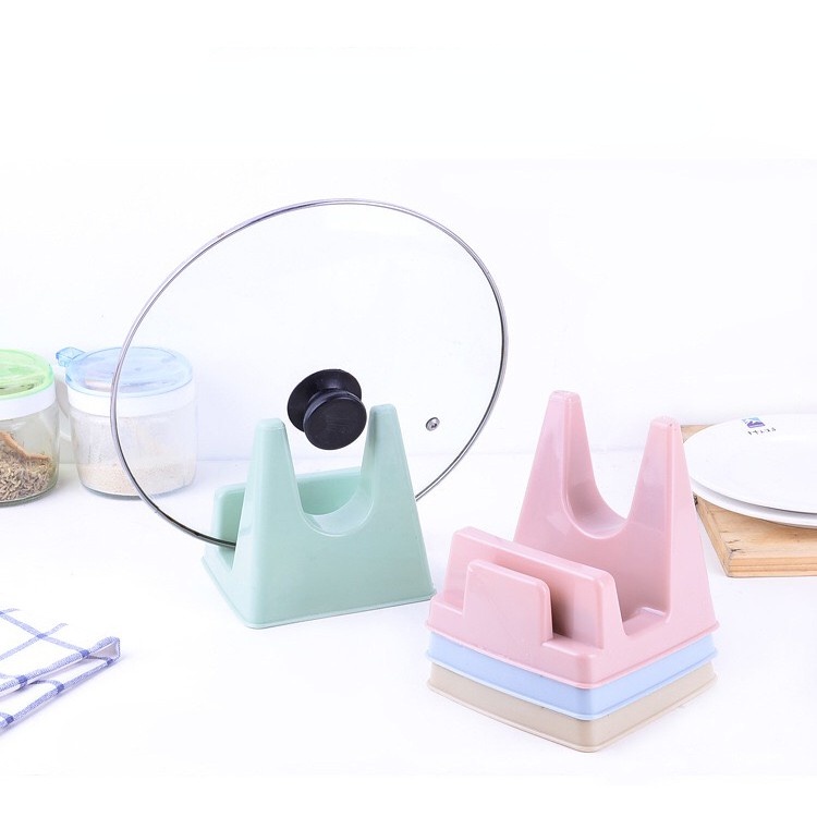 1 Giá Đỡ Thớt / Nắp Nồi Kèm Nắp Đậy Bằng Nhựa Tiện Dụng