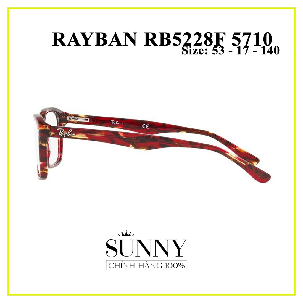 Gọng kính chính hãng Rayban RB5228F-5710 kèm tem thẻ bảo hành chính hãng, bảo hành toàn quốc