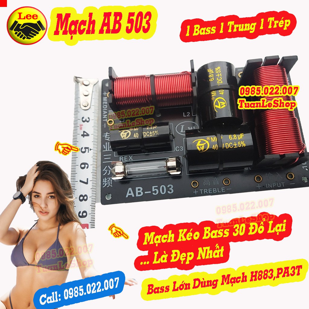 MẠCH 3 LOA  AB 503 – MẠCH 1 BASS 1 MID 1 TREP - GIÁ 1 MẠCH LOA AB503