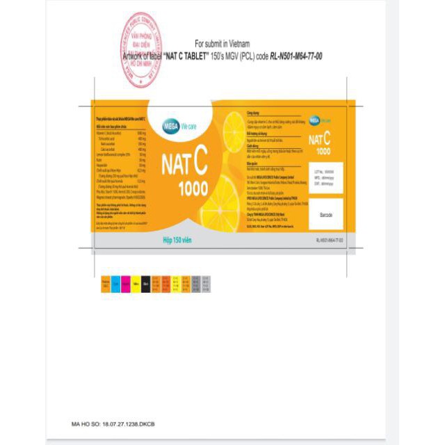 Viên Uống  Vitamin C NAT C 1000,Tăng cường  sức đề kháng ,chống oxy-hóa cơ thể.