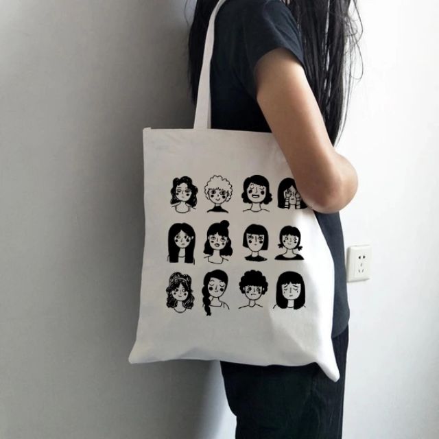 Túi Vải Tote Canvas Đeo Vai