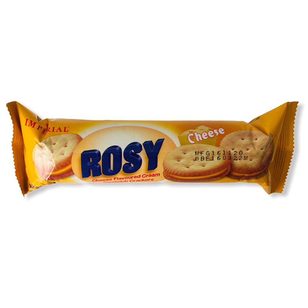 Bánh quy giòn nhân kem phô mai ROSY 100gr - bánh quy Thái Lan không chất bảo quản - Biscuit sandwich crackers cheese