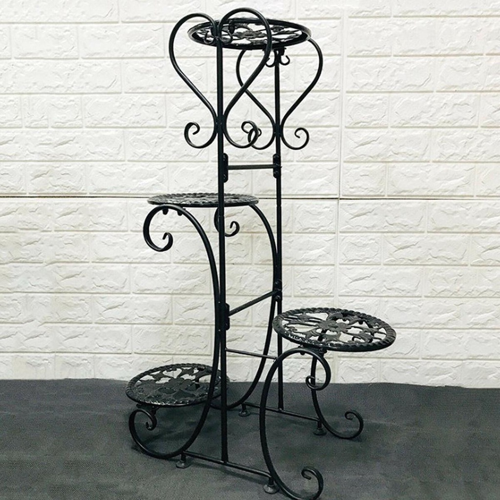 Giá Đỡ Chậu Cây 4 Tầng Bằng Sắt Rèn Luyện Trí Tuệ Trong Nhà / Ngoài Trời