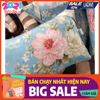 [Free ship-Giá sốc]Ruột gối bông ép hơi có họa tiết mẫu hoa trà xanh