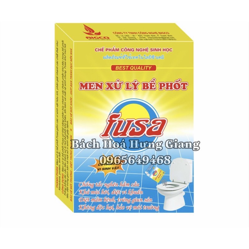 Men Xử Lý Bể Phốt FUSA Hiệu Quả Sau 1 Lần Dùng