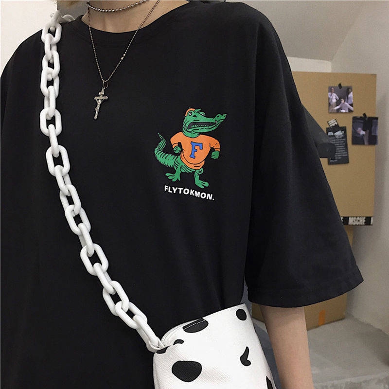 Ready Stock Ins Summer Cartoon Couple Top T-shirt Korean Version Wild Loose Shirt | BigBuy360 - bigbuy360.vn