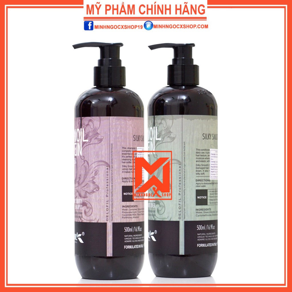 DELOFIL DẦU GỘI XẢ MỀM MƯỢT CHỐNG GÀU DELOFIL 500ML CHÍNH HÃNG