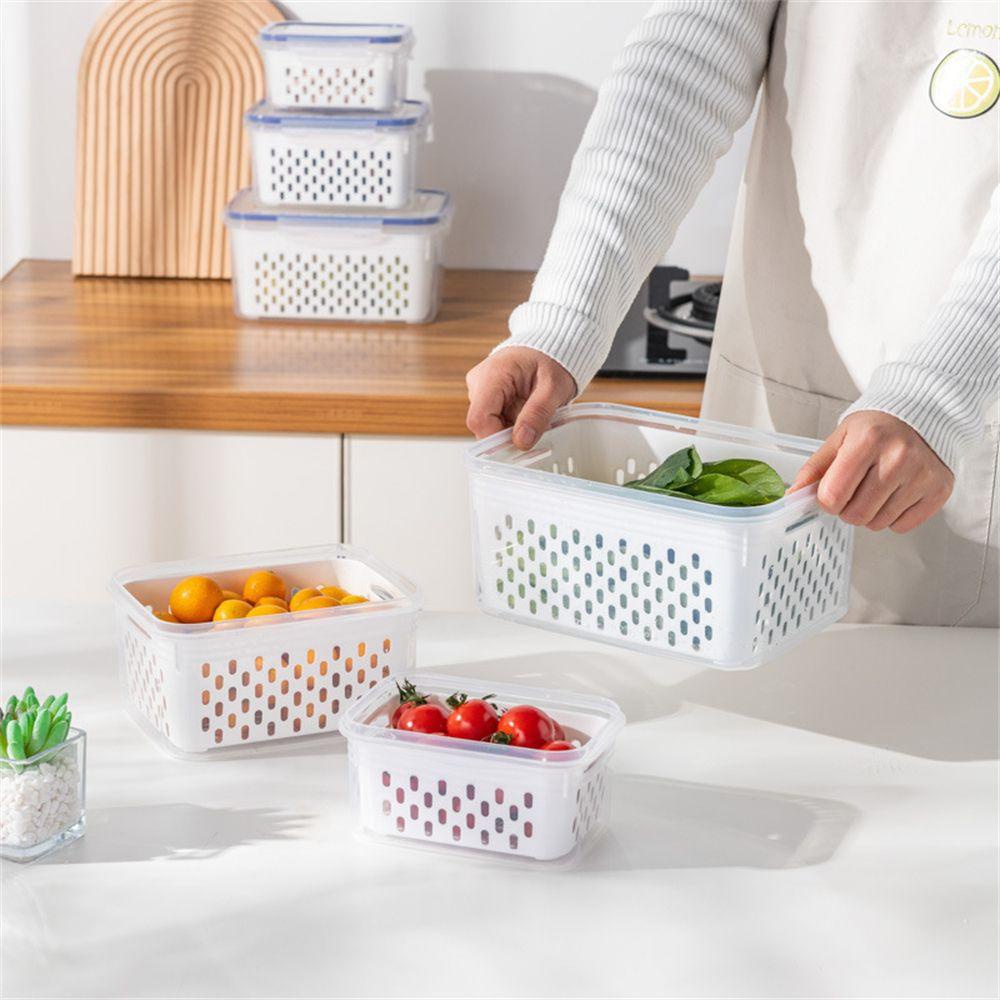 JUNE Hộp Đựng Đồ Đa Năng Có Nắp Đậy Giúp Tiết Kiệm Không Gian Cho Tủ Lạnh