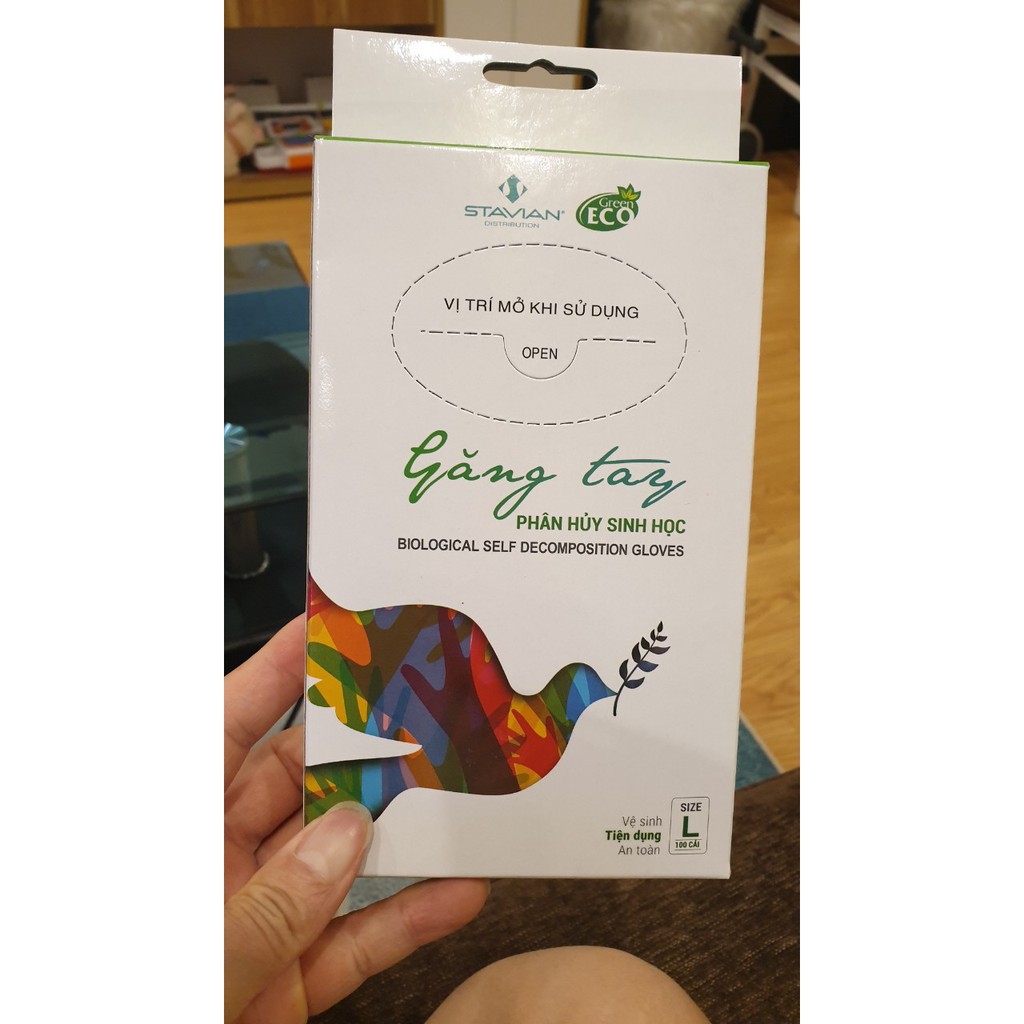 Găng Tay Tự Huỷ Sinh Học Green Eco - 100 cái/hộp