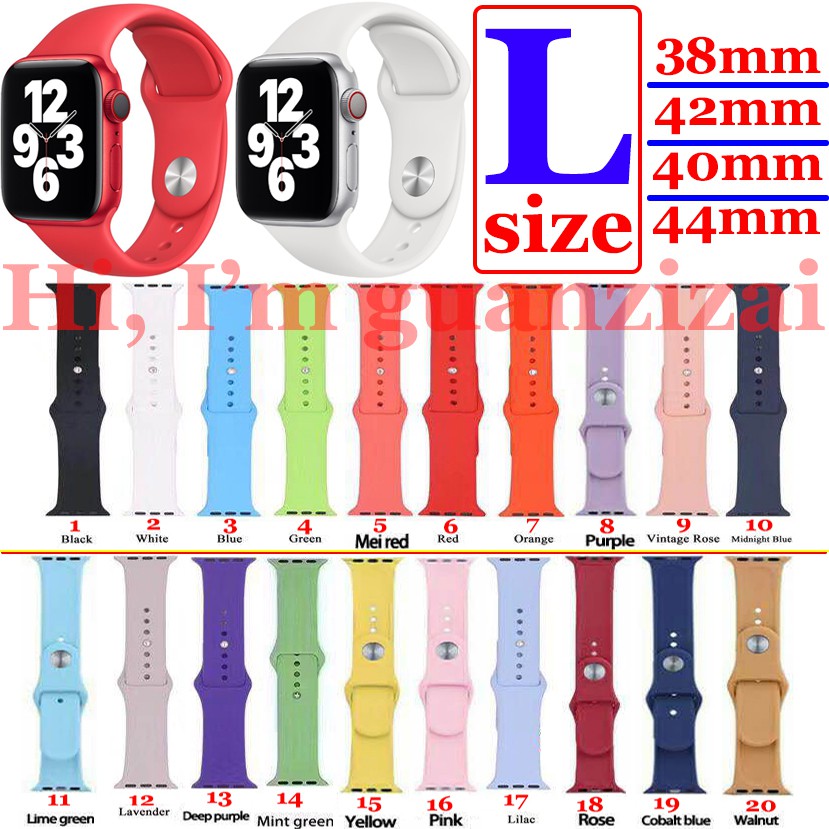 Dây đeo silicone thay thế cho Apple Watch 1/ 2/ 3/4/5/6/se 38mm/40mm/42mm/44mm