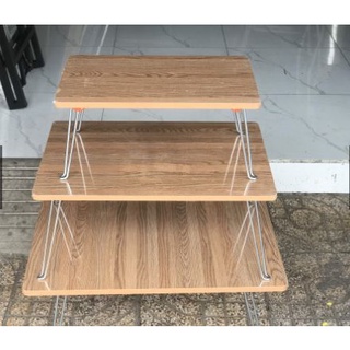 [Giá hủy diệt] Bàn xếp gấp gọn học sinh vân gỗ đẹp, chân chắc chắn, kích thước 40x60 cm