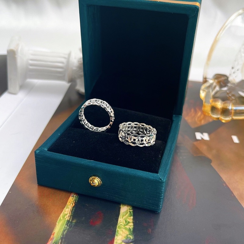 Nhẫn bạc nữ đồng xu trơn dày dặn K050 K035 - Trang sức MINA JEWELRY