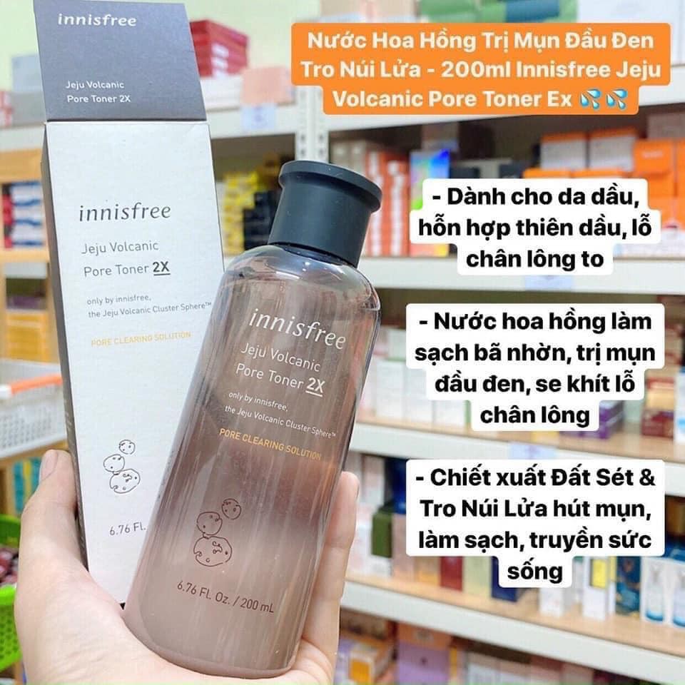 NƯỚC HOA HỒNG Từ Tro Núi Lửa – Innisfree Jeju Volcanic Pore Toner 2x 200ml[mẫu 2019]