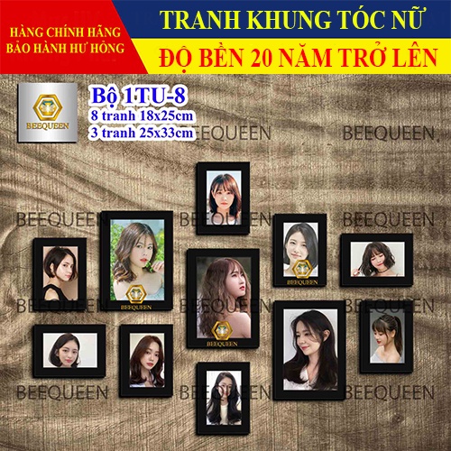 Album 20 Bộ Khung Tranh Tóc Nữ Trang Trí Salon Tóc - Tiệm Tóc Nam Nữ Siêu Bền Đẹp