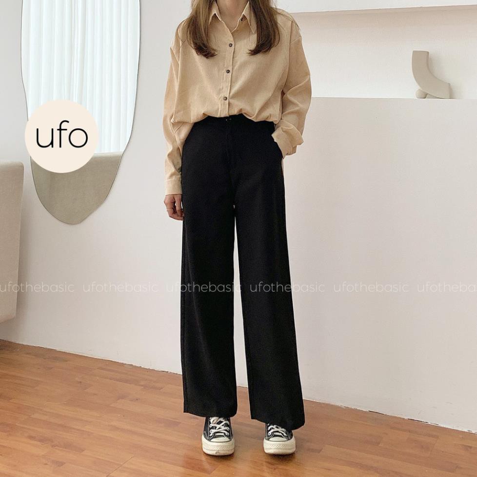 Quần Straight Trousers - Quần Suông Dài vải đen - ufo.thebasic ⚜ ˇ