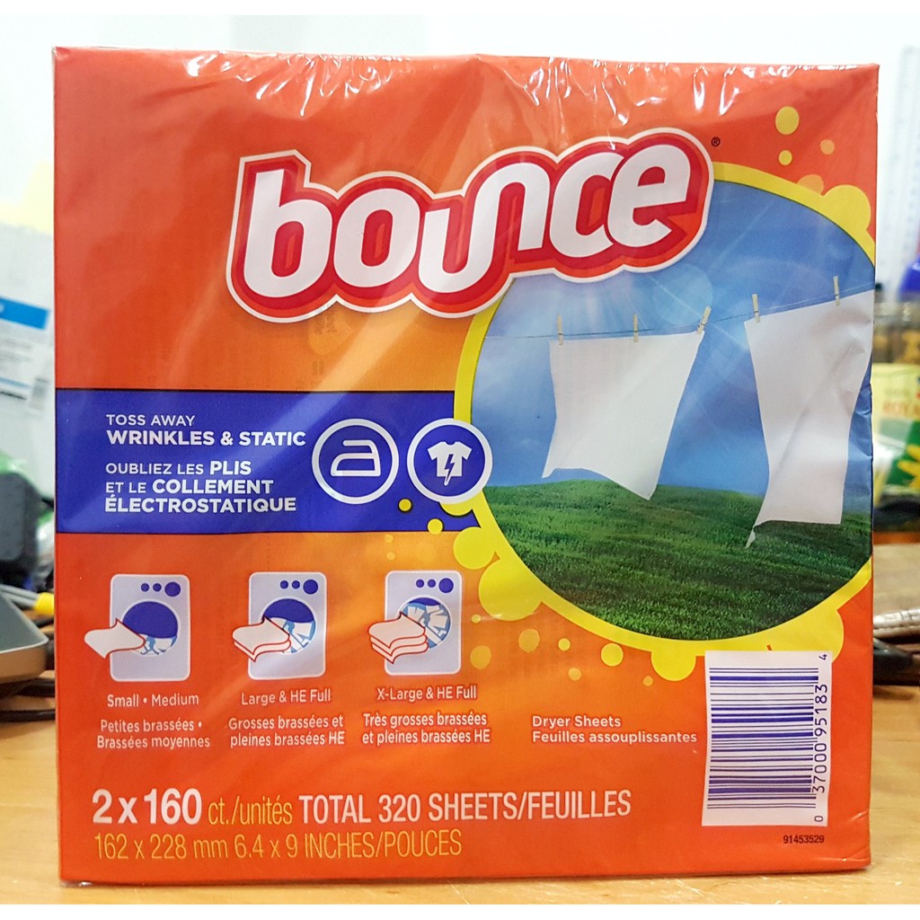 Tách Lẻ 10 tờ Giấy Thơm Quần Áo Bounce Renewing Freshness Của Mỹ