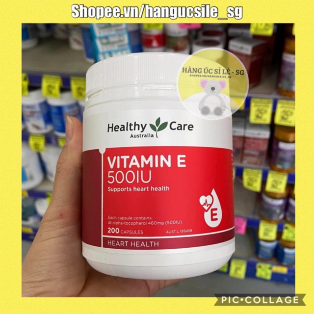 (Date 02/2025) Viên uống vitamin E Healthy Care 200 viên Úc