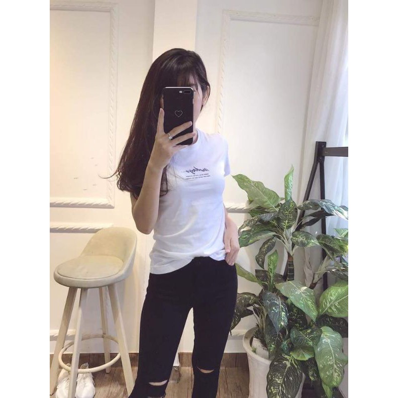 RÁCH GỐI - Quần Jean Nữ Rách Gối Lưng Cao Co Giản